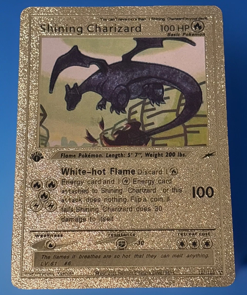Fire Charizard Pokémon TCG Neo Destiny Individual Collectible Card