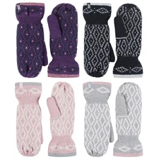 Heat Holders - Womens Fleece Lined Insulated Winter Thermal Mittens
