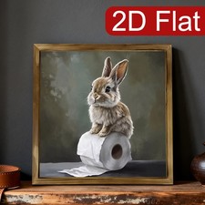 Funny Bathroom Wooden Sign Farmhouse Animal Themed Restroom Entryway Wall Decor