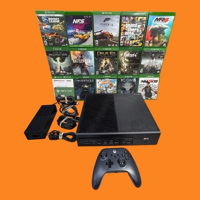Racing FPS RPG Xbox One Black Console Bundle + 15 Games Lot Controller & Cords