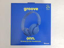 Groove ONN Over Ear Noise Canceling Wireless Bluetooth Headphones Blue - New