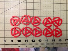 10 Plastic 45 RPM 7" Record Snap-In Adapters Red