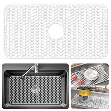 Silicone Sink Protectors for Kitchen Sink with Center Drain - 29.7"x 15.5" Ki...