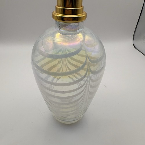 Lampada olio vetro soffiato bianco trasparente diffusore fragranza bruciatore catalitico - Foto 3 di 7