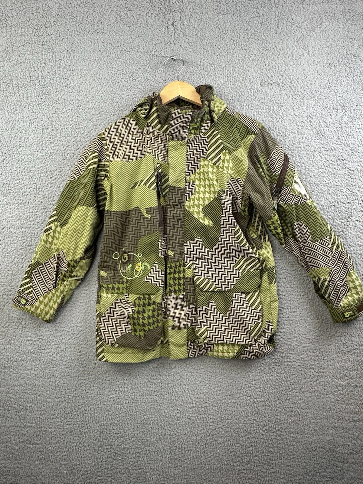 burton dryride hooded snowboard winter colorblock jacket