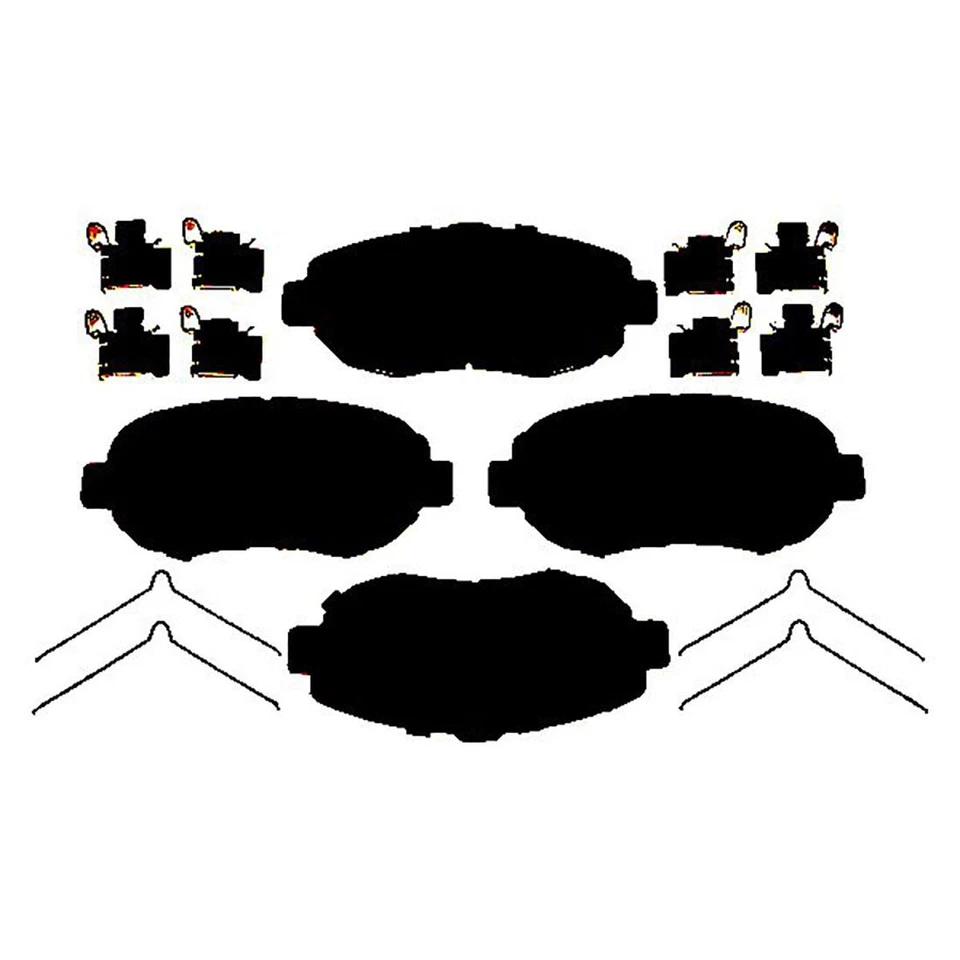 Front Kit Brake Rotors + Ceramic Pads & Hardware For 1993 Toyota Supra - Image 2 of 4