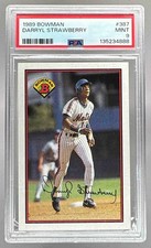 135234888 Darryl Strawberry 1989 Bowman #387 PSA 9