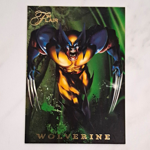 1994 Marvel Flair Wolverine Power Blast Insert Chase Card #8 of 18