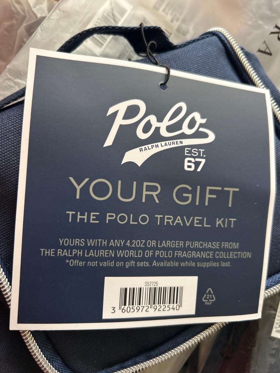 Ralph Lauren Polo 67 Travel Toiletry Bag / Pouch With Hanging Hook
