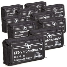 10x AUTO PKW Verbandtasche Verbandkasten Erste-Hilfe DIN13164-2022 (MHD 07.2028)