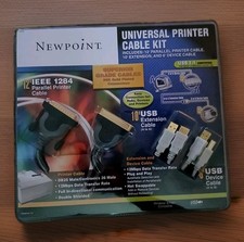 NEWPOINT UNIVERSAL PRINTER CABLE KIT 12' SUPERIOR GRADE 24K GOLD PLATED 10' USB