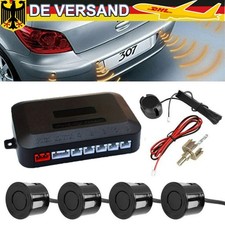 PDC Rückfahrwarner 4 Sensoren Einparkhilfe Parkhilfe Nachrüstsatz Hinten Schwarz