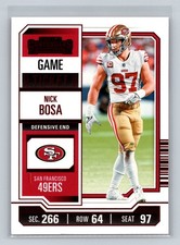 2023 Panini Contenders - Game Ticket #88 Nick Bosa Red Foil