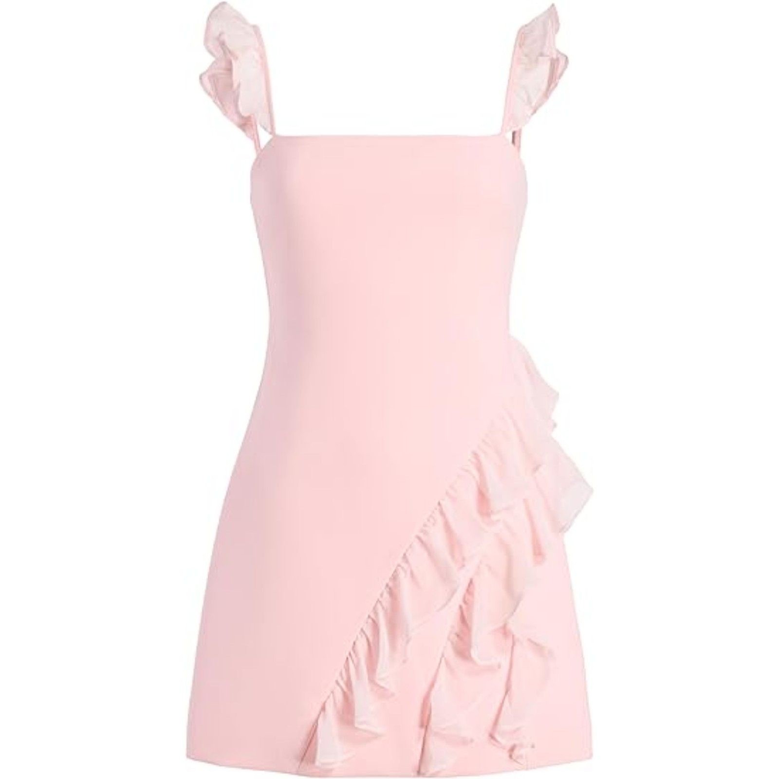 Likely Sedillo Powder Pink Chiffon Ruffled Spaghetti Strap Mini Dress Size 00
