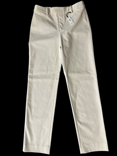 Banana Republic Cream Straight-Leg Pants w/ Zipper. Size 6L. 30” Waist 32.5” I