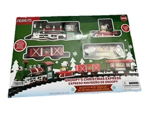 Peanuts Snoopy Christmas Express 12 Piece Ready-to-Play Train Set Toy