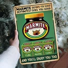 1pc Vintage Marmite Tin Metal Signs (7.8x11.8in) - Humorous Retro Decor for Home