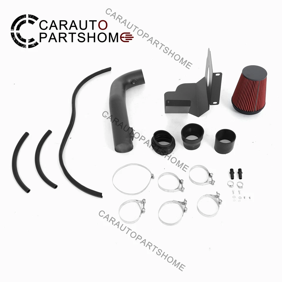 Sistema de admisión de aire frío negro protector térmico para Chevy GMC 1500 14-18 5,3 L 6,2 L V8 Foto 4 de 4