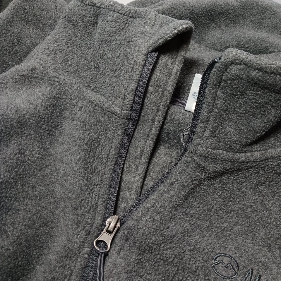 Chaqueta polar Magellan Outdoors para hombre talla grande gris cremallera completa cuello falso Foto 4 de 4