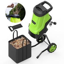 Steelite 15-Amp Electric Wood Chipper Shredder with 12-Gallon Collection Bag