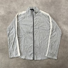 Harley-Davidson Track Jacket Mens Medium Vintage Full Zip Windbreaker Coat, Grey