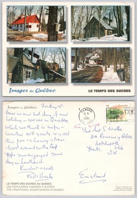 x01288 Ahornsirup Ernte Quebec Kanada Postkarte 1997 Briefmarke
