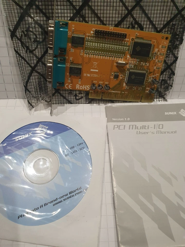 scheda SERIALE  SUNIX 2 porte PCI interna pc computer - Immagine 2 di 4