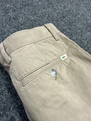 MENS LACOSTE STRETCH COTTON TAPERED CHINOS - W30 L34 (REFA12-6) - Picture 3 of 3