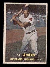 1957 TOPPS #145 AL SMITH CLEVELAND INDIANS