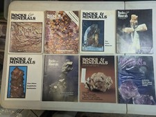 Ancien LOT DE 8 MAGAZINES ROCHES ET MINÉRAUX - 1978-1986 CRISTAUX GEMMES GÉOLOGIE