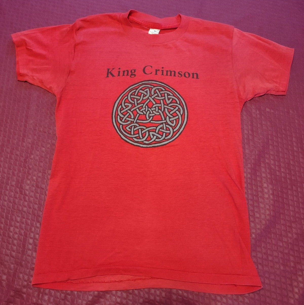 1981 Vintage King Crimson Discipline, M Black Shirt … Gem
