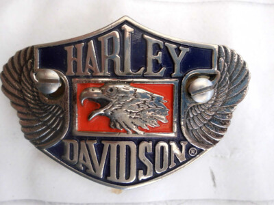 Harley Davidson Emblem - Solid Brass - 1987 - TOP
