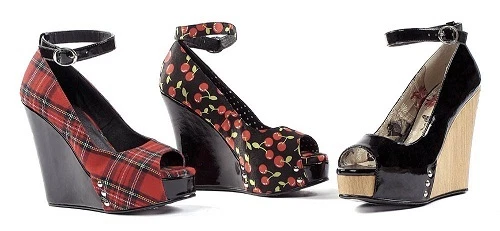 黑色专利顶层公寓露趾凉鞋 4.5 英寸楔形美国 10 顶层公寓 ph475-rocky — 第 2/2 张图片