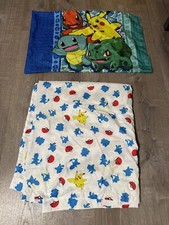 pokemon sheet set - 2 Pieces Full Size Flat Sheet  1 Pillowcase MINT