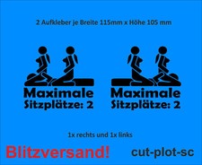 2 Maximale Sitzplätze:2 Aufklebe JDM Tuning Stickerbomb Autoaufkleber schwarz