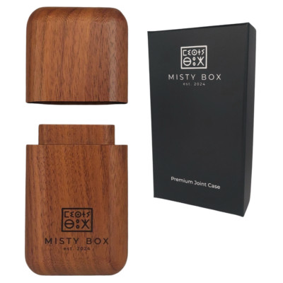 Joint Case, Premium Etui aus edlem Walnussholz. 4er Joint Hülle - Misty Box