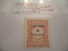 Timbre-poste Cap Vert/Cabo Verde 1898-1934 - coupure de 2 centimes