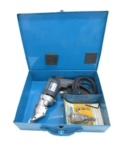 KETT TOOLS POWER METAL SHEAR KD-200 w/ CASE & KETT #1020 NIBBLER ATTACHMENT