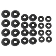24 Pieces Silicone Ear Buds Gels Eartips S/for M/L Corded Headset for Earpads