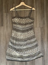 Peruvian Connection Dress Pima Cotton Earth Tones Southwestern Boho Sleeveless S