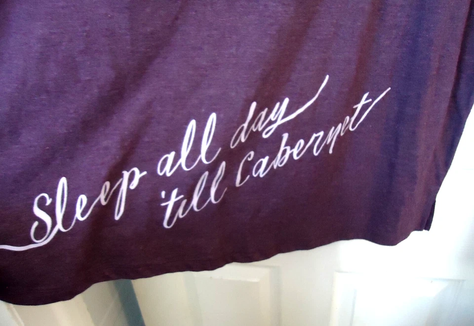 CAMISA DE DORMIR AVENUE CACIQUE 22/24 3X DORMIR TODO EL DÍA HASTA CABERNET PÚRPURA NUEVA CON ETIQUETAS LINDA Foto 2 de 4