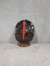 Ceramic Turkey Covered Candle Holder Thanksgiving Fall Decor 8" Tall