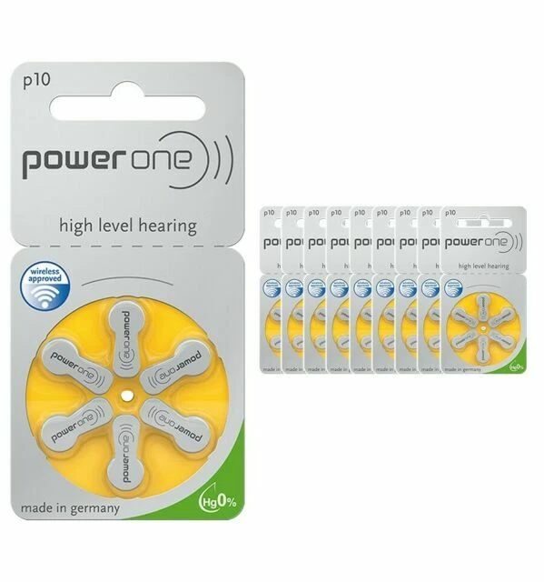 Power One Hearing Aid Batteries - 60 Count