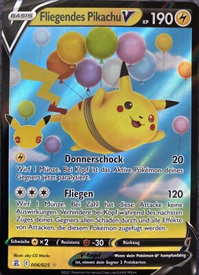 Pokemon Fliegendes Pikachu V | Deutsch 006/025 Celebrations | Near Mint