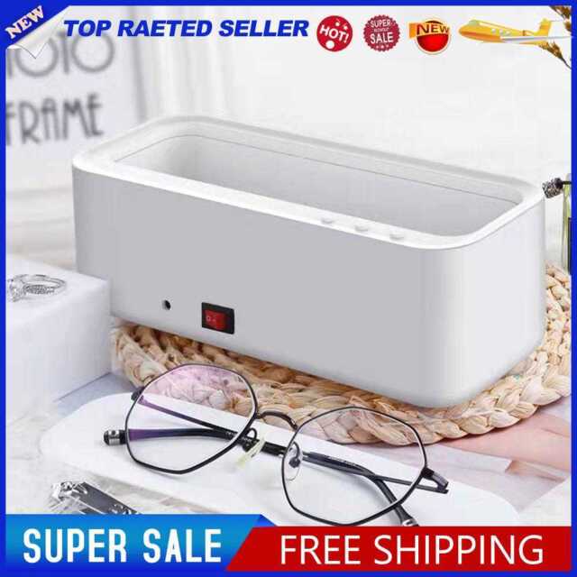 Ultrasonic Cleaner Washer USB Portable Jewelry Necklace Glasses Cleaning Box