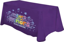 Full color front tablecloth for 8 foot table