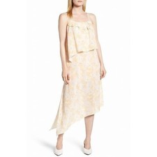 Lewit Orange Floral Printed Popover Maxi Dress Women's Size 18