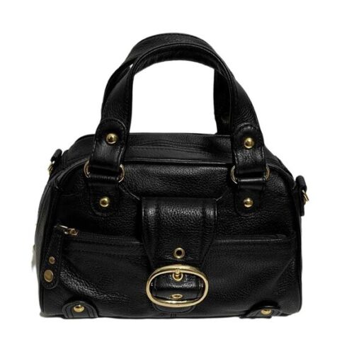 Max New York Black Mini Leather Hand Bag - image 1