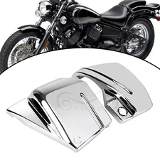 Motorcycle Chrome Battery Side Cover For Yamaha V-Star XVS650 XVS650A All Year