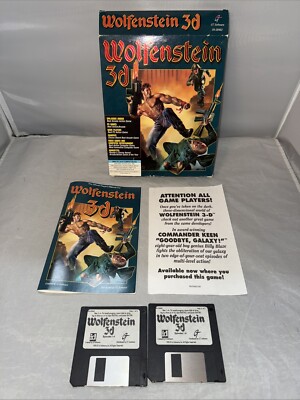 Wolfenstein 3d - CIB - IBM 3.5  - Big Box PC - 1992 id Software -